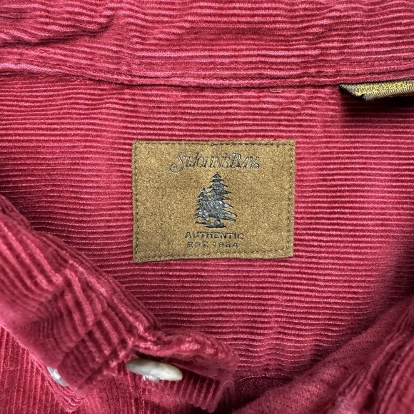 Vtg 80s St. John's Bay Men's Pinwheel Corduroy Button Down XL Long Sleeve Preppy - Picture 2 of 6
